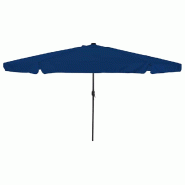 Helloshop26 - Parasol de jardin rond pliable 395 x 395 x 245 cm avec éclairage LED moderne en polyester azur 02_0058794 - acier 3000240778339