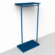 Kit structure penderie + tablette bleu - L70xP40xH146cm - Tube carré