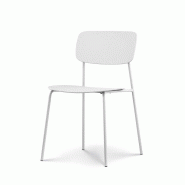Kosmi Chaise scandinave au design minimaliste coloris blanc - blanc métal 3760301697480 Kosmi Chaise scandinave au design minimaliste coloris blanc - blanc métal 3760301697480