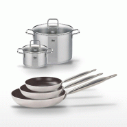 Lot de 3 Poêles 24/28/32 cm Elo Bistro Line et 2 Faitouts 20/26 cm - gris 3176239969054