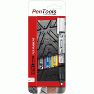 PenTools by Pentel MMP20 Lot de 4 marqueurs permanents MMP20 - Encre laquée pour des marques durables et résistantes à l'abrasion - Pointe ogive (t