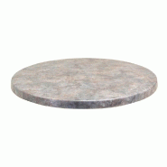 Plateau rond de table extérieur Classic Line Ø60cm décor zinc