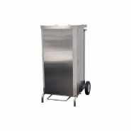 Porte-sacs mobile inox caréné de 70 litres à ouverture frontale L2G