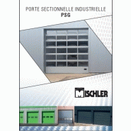 Porte sectionnelle industrielle psg / semi-vitrée / en panneau sandwich / revêtement hydrofuge / hermétique