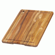 TEAK HAUS Planche à découper en teck avec rigole et percage 40.6x30.5x1.9 cm Teak Haus - 514_0