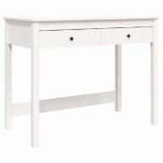 VidaXL Bureau avec tiroirs Blanc 100x50x78 cm Bois massif de pin Modèle Orion Moderne - blanc 824644