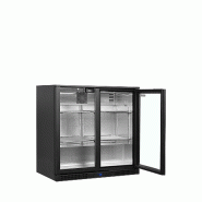 Arrière - bar 2 portes vitrées à charnières et 4 clayettes chromées - 182 L | Tefcold - BA26H