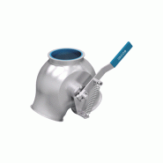 Boîte à clapet avec collet - Protection anti-abrasion - Diamètre de 150 à 350 mm - Revêtement par pulvérisation