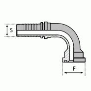 Embouts à brides SAE6000 PSI - Série forte - 90° (SFS90) - SCB6900808 - Caractéristiques avancées