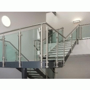 Escalier rambarde inox et verre - bmr