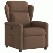 Fauteuil inclinable électrique Marron Tissu Modèle Uvessa - 8721102961007