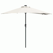 Helloshop26 - Parasol de jardin pliable moderne détente extérieur 294 x 150 x 223 cm en polyester sable 02_0058658 - 3000240707766