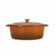 Menastyl - cocotte ovale montagne 4l en fonte émaillé brique - 3256391056653