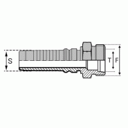 Métrique - Double accrochage - Cône 24° - 8 , 1/2" , 12.7 , 16