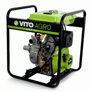 Motopompe à eau Diesel 5 CV 246 Cm³ Raccord 2"/50mm Démarrage électrique Cadre Acier VITO - vert aluminium 5604612670856