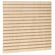 Panneau rainuré R7,5 L120xP120cm épaisseur 18mm - naturel