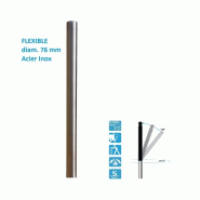 Potelet bombé en INOX ø 76 "anti-chocs" AUGUSTAFLEX à sceller