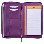RHODIA 168105C - Conférencier Porte-Documents Violet - pour Bloc-Notes et Carnets A5 ou A5+ - Dimensions Fermé 19,5x25,5 cm - Pochette pour Tablette