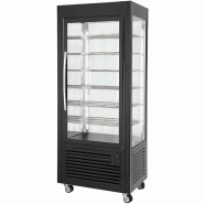Roller Grill Vitrine 4 faces, verticale, négative ventilée, noire 480 litres RDN 80 FB - noir verre RDN 80 FB Roller Grill Vitrine 4 faces, verticale, négative ventilée, noire 480 litres RDN 80 FB - noir verre RDN 80 FB