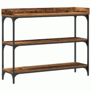 Table Console avec étagère Bois ancien 100 x 30 x 80 cm Modèle Aero Ligne - 863567