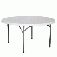 Table pliante de réception Hdpe ronde Nimes Ø150x74cm -blanche