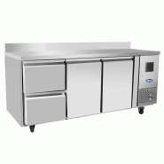 Table réfrigérée positive gn1/1 tropicalisée avec dosseret 2 portes... - PEPF3534GR-SB