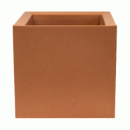 WellHome - Pot de fleurs modèle « Collection Cube Dan-i » 95L coloris terracotta 50x50cm - orange plastique WH13542