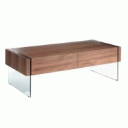 AC ANGEL CERDA Angel Cerdá Table basse rectangulaire en noyer et verre trempé 2050C 127 x 59 x 41 - marron Bois manufacturé 8435631002185 AC ANGEL CERDA Angel Cerdá Table basse rectangulaire en noyer et verre trempé 2050C 127 x 59 x 41 - marron Bois manufacturé 8435631002185