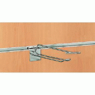 Broche double fil + T L10cm pour fond rainuré - chromée - par 20 - acier - normes européennes
