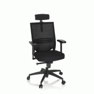 Chaise de bureau / Fauteuil de direction PORTO MAX HIGH I Tissu Noir hjh OFFICE - noir polyester 657663