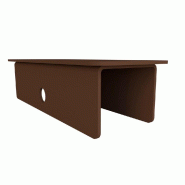 Chapeau de montant métal 30x80 - rouille MAOX