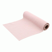 Chemin de table coton lavé rose 30cm x 5m