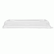 Couvercle dôme transparent p barquette bagasse 59053/54 18,8x12,8x2,5cm- par 600