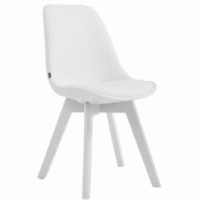 Décoshop26 - Chaise de salle à manger x1 style scandinave en PVC blanc support 4 pieds en bois couleur blanc 10_0003756 - blanc 3000251749908 Décoshop26 - Chaise de salle à manger x1 style scandinave en PVC blanc support 4 pieds en bois couleur blanc 10_0003756 - blanc 3000251749908
