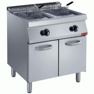 Diamond - Friteuse gaz 2 cuves en "Y" 2x 15 litres, brûleurs extérieurs, sur armoire - réf. G17/F30A8-N - inox AKS-G17/F30A8-N