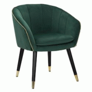 Fauteuil en métal et tissu Paris vert et doré Mauro Ferretti - 142338000V Fauteuil en métal et tissu Paris vert et doré Mauro Ferretti - 142338000V