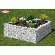 Gabions décoratifs carré parterre 120x120x40cm