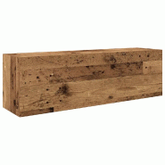Helloshop26 - Armoire murale de bain pratique design intemporel 100 x 25 x 30 cm en bois d'ingénierie vieux bois 02_0051291 - Bois massif 30002368401