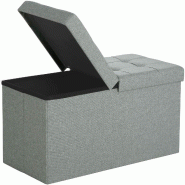 Helloshop26 - Banc avec espace de rangement coffre de rangement avec couvercle pliable capacité de charge 300 kg 80 litres 76 x 38 x 12_0000427 - 300