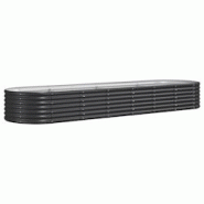 Helloshop26 - Jardinière bac lit surélevé plantes fleurs terrasse jardin de jardin acier enduit de poudre anthracite 02_0039485 - 3000218531874 Helloshop26 - Jardinière bac lit surélevé plantes fleurs terrasse jardin de jardin acier enduit de poudre anthracite 02_0039485 - 3000218531874