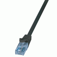 LogiLink Professional Câble Patch EconLine, cat.6A, U/UTP, 1,0 m, noir, 1 m - noir 4052792044188