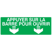 Panneaux rigides adhésifs photoluminescents 330x75 mm secours évacuation - PNGPSLAD-TL08/ABPO_0