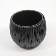Prosperplast - Pot BOWL SANDY en plastique avec réservoir, anthracite, 13,6x18x18 cm - gris plastique 590519722459