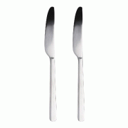 San Ignacio - Set 2pc de couteaux en acier inoxydable recyclé finition brillante earth - argenté inox Q4406