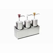 Schneider - Doseur à bouton-poussoir, acier inoxydable, 440 x 140 x 410 mm - 3 x 2,2 L - multicolore multi-matériau 152422