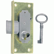 Serrure à entailler de bibliothèque 514 axe 25mm largeur 45mm droite avec 1 clé - devismes - s514a25dlbl - 407291