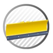 Lame à neige avec bande racleuse en caoutchouc intégrée