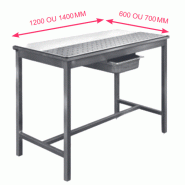 Table de dessouvidage en inox ferritique avec bords anti-ruissellement et plateau réversible - Modèles côte à côte ou avant-arrière Table de dessouvidage en inox ferritique avec bords anti-ruissellement et plateau réversible - Modèles côte à côte ou avant-arrière