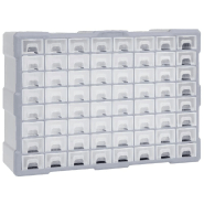 Vidaxl organisateur multi-tiroirs avec 64 tiroirs 52x16x37,5 cm 147580