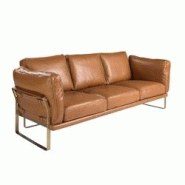AC ANGEL CERDA Angel Cerdá Canapé 3 places en cuir camel 6230C 222 x 90 x 84 - marron Bois massif 8435631035244 AC ANGEL CERDA Angel Cerdá Canapé 3 places en cuir camel 6230C 222 x 90 x 84 - marron Bois massif 8435631035244